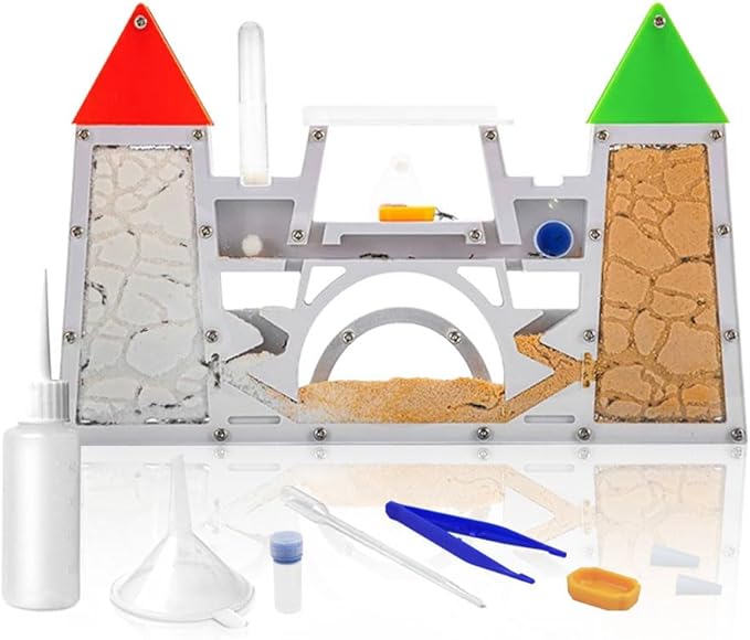 Ant Farm Kit for Kids, Sand Ant Habitat Terrarium, Ant Colony Observation | Sand Habitat, Ant Colony Observation, Watch Ants Dig Tunnels, STEM Learning, Nature Exploration, Science Toy Gift for Kids
