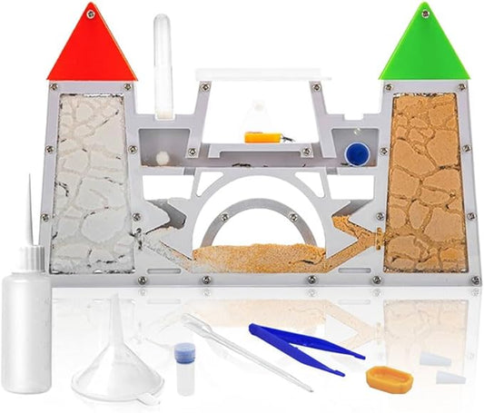 Ant Farm Kit for Kids, Sand Ant Habitat Terrarium, Ant Colony Observation | Sand Habitat, Ant Colony Observation, Watch Ants Dig Tunnels, STEM Learning, Nature Exploration, Science Toy Gift for Kids
