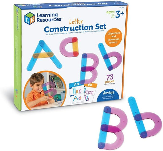 Learning Resources Letter Construction Activity Set - Alphabet Montessori Toys, Toddler Writing , ABC Phonics for Kids, Learn to Readd, Teacher Classroom Must Haves, Birthday Gifts for Students