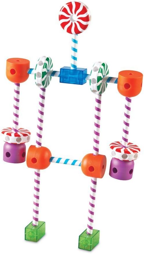 Learning Resources Candy Construction Building Set - Creative Building Toys for Kids, Toddler STEM Toys, Kids STEM Activities, Construction Sets, Preschool Engineering Toy