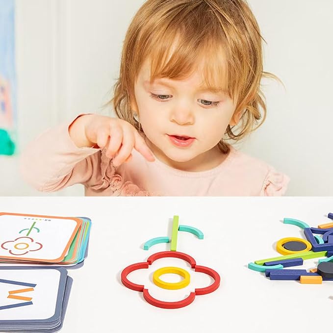 Kids Toys for Creative Learning, Building Educational for 3 4 5 6 Years Old | Matching Blocks, Building Educational Resources Toys, Classroom Family Game Toy, Smart Sticks Toys, Boys and Girls