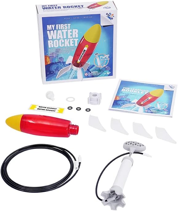 PLAYSTEM Water Rocket Launcher for Kids（50 Meters） - DIY Science Stem Toys - Xmas Gift for Boys & Girls
