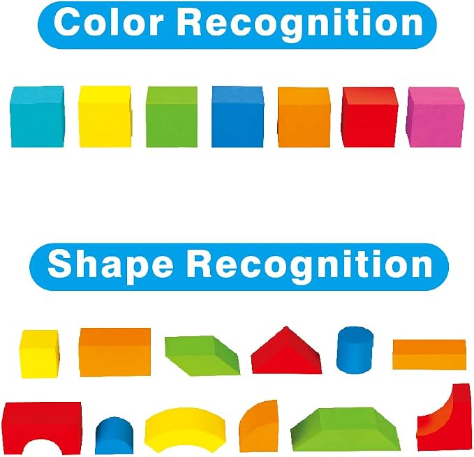 Pairez Toys Foam Building Blocks for Toddlers 2-4, 81PCS Soft Blocks Toy | Baby Bath Foam Toys, Stacking Blocks Set, Sensory and Montessori Toys for Boys & Girls 18+ Months