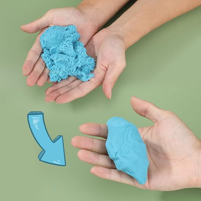 Dinosaur Sensory Bin Kit for Kids - Wooden Sensory Box with Putty, Dino Figures, Volcano & Tools | Montessori STEM Learning Toy | Dinosaur Excavation & Imaginative Play Set for Boys & Girls Ages 4-8