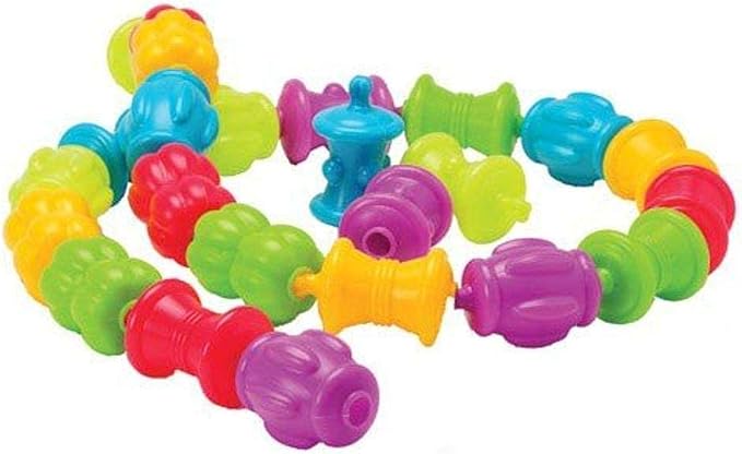 Constructive Playthings Colorful Toddler Snap Beads Set | For Children and Toddlers Ages 1+, Pop Beads Arts and Craft Developmental Kids STEM Toy Set, Multicolor