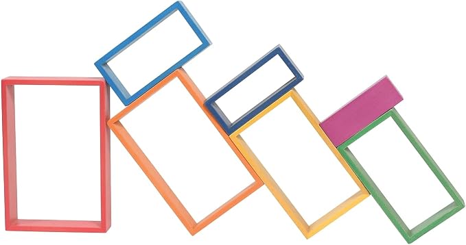 TickiT - 73414 Wooden Rainbow Architect Rectangles - Nesting Puzzle - Stacking Blocks for Ages 12M+