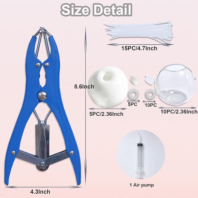 15pcs DIY Stress Ball Kit – Blank Skins with Air Pump & Expander Tool for Making Pressure Balls, Make Your Own Fidget Pressure Balls for Adults (5White+10Transparent)