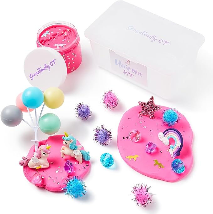 Mini Unicorn Sensory Dough Kit, A Perfect Holiday Gift to Bring Unicorns to Life in a Magical Fairytale