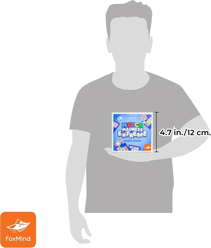 FoxMind Games: Expansion Pack -Match Madness Extreme Used with Original Match Madness Pattern Matching Puzzle Game, 60 New Challenge Cards, Fast-Paced up to 4 Players, Ages 7 and up