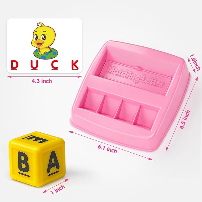 NARRIO Educational Toys for 3 4 5 Year Old Girl, Matching Letter Game Puzzles for Kids Ages 4-6, Preschool Learning Toys for Toddlers 2-4 Year Old Girl Gifts
