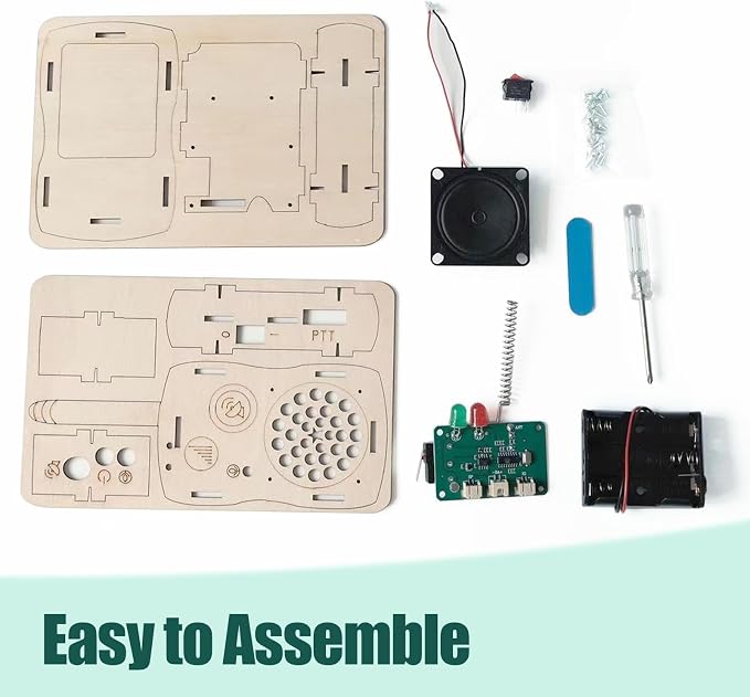 STEM Toys for Age 6-8-13 Crafts Kits Building Your Own Walkie Talkies for Kids Stuffers Birthday Gifts for 6 7 8 9 10 11 12 14+ Years Old Boys Girls Teens Engineering DIY Electronics Circuit Projects