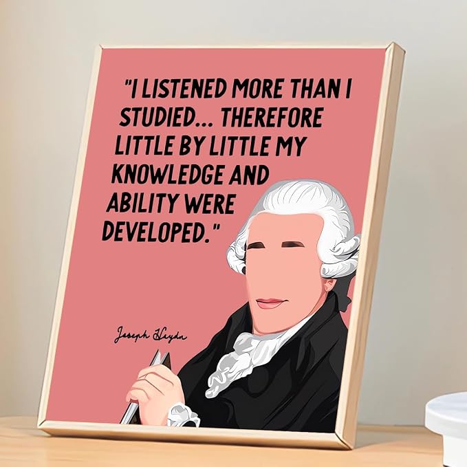 AIOCDIT Inspirational Music Wall Art Canvas Prints,Vintage Motivational Art Posters Boys Room Bedroom Wall Decor Classroom Library Aesthetics Decorations Set of 6 (8"x10",Unframed).