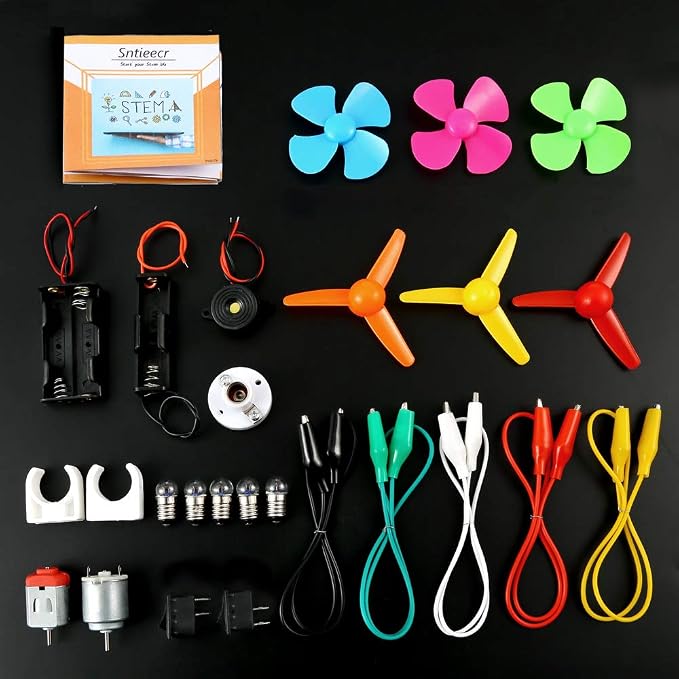 Sntieecr Electric Circuit Motor Kit, Science Experiment Educational Kit | Montessori Learning Kits Set for Kids DIY STEM Engineering Project,Christmas Gift for Kids, Back to School Gifts for Student