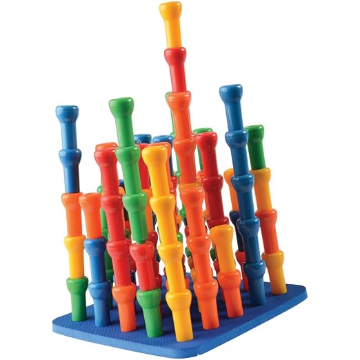 Constructive Playthings CPX-438 Giant Pegboard Set with 4 Pegboards and 100 Hold Tight Pegs