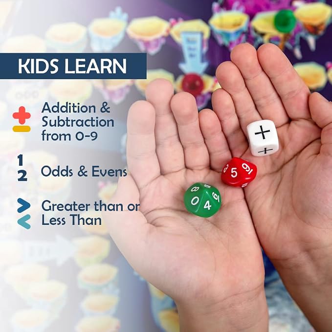 Sums in Space - Addition and Subtraction Math Games for Kids 5-7 | Practice Addition, Subtraction, Odds, Evens, Greater than Less Than and Cooperative Strategy For Kindergarten and 1st Grade