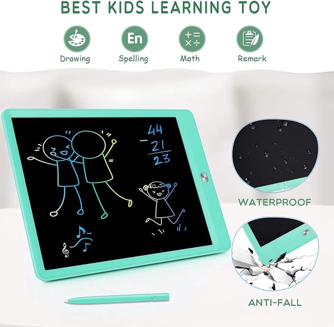 Kids Toys Toddlers Toys for Boys and Girls, 8.5in LCD Writing Tablets Drawing Pad for Kids, Light Doodle Pad Drawing Board for Toddlers, Gifts Toys for 3 4 5 6 7 Year Old Girls Boys(Green)