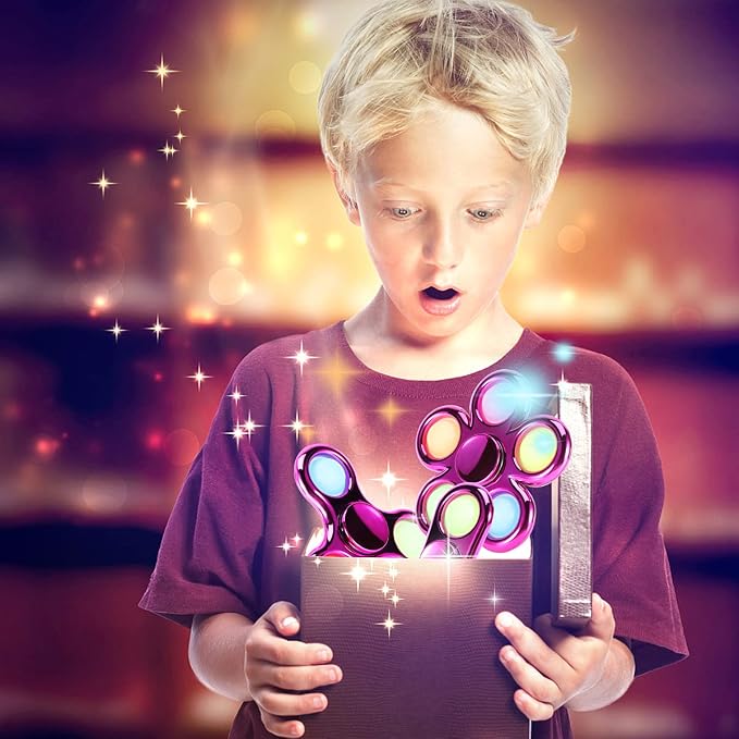 FIGROL 3 Pack Pop Fidget Spinners Stocking Stuffers. Sensory Fidget Toys for Kids, Teens, Boys & Girls