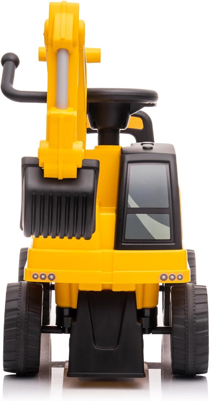 Best Ride On Cars CAT Excavator Push Car – Licensed Caterpillar Ride-On Digger Toy for Kids with Rotating Bucket & Under-Seat Storage – Construction Vehicle for Toddlers