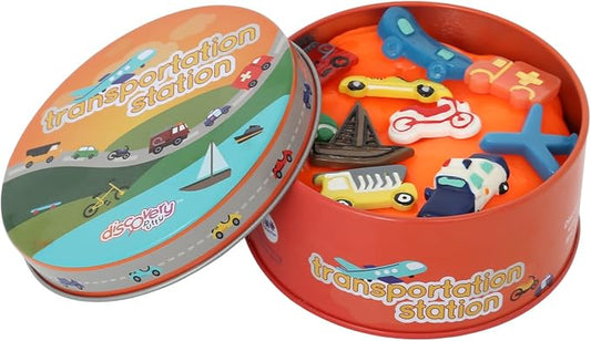 Fun & Function The Original Discovery Putty - Therapy Putty for Kids w/Hidden Transportation Pieces - Transportation Station Set for Kids with Special Needs