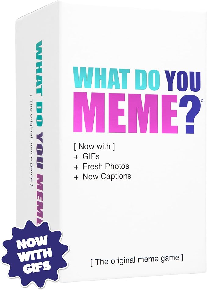 WHAT DO YOU MEME? Core Game (New Edition) Now Including GIF's by Relatable, The Essential Adult Party Game for Meme Lovers, Great for Adult Games for Game Night