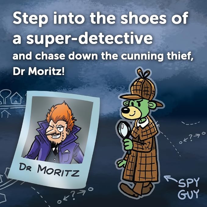 Trefl Spy Guy - Cooperative Detective Game, 5+ | Observation-Based Board Game, Engaging Storyline and Challenges, Searching for Evidence and Catching Criminals