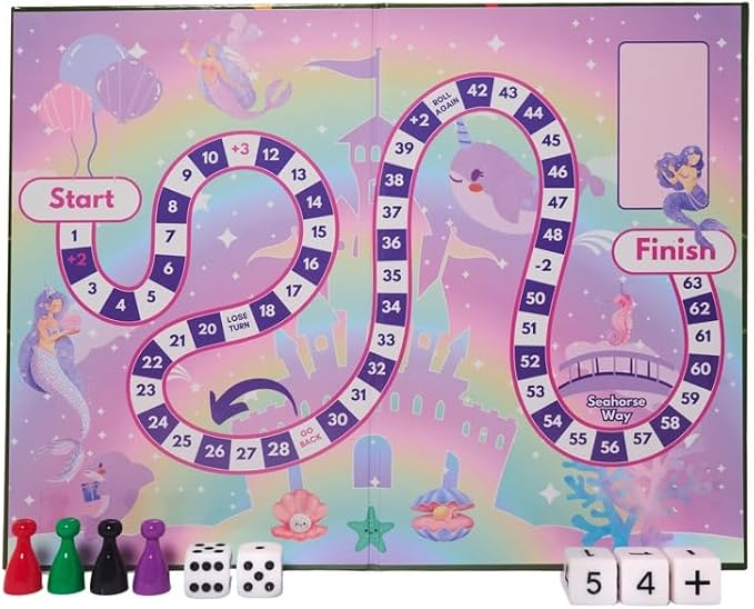 Rolling Race – Math Board Game for Kids Ages 4+, Fun Addition & Subtraction Learning Game