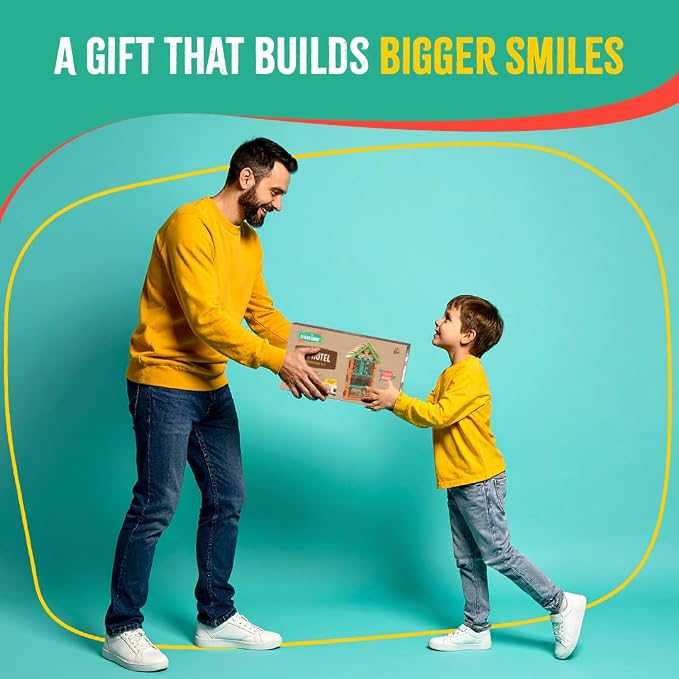 Premium Bug Hotel Kit for Kids, Easy Wood Bug House Kits | Bug House for Kids with Tools, Paints & Glue, Insect Hotel Kit, Fun Wood Building Kits, Birthday Gifts for Girls and Boys