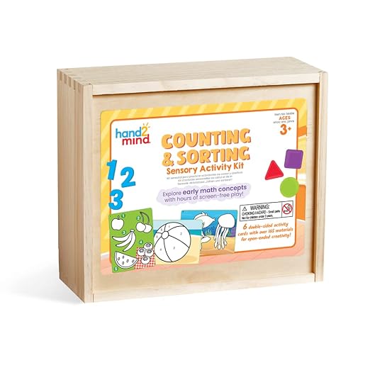 hand2mind Counting and Sorting Sensory Activity Kit, Sensory Box, Ages 3+ | Loose Parts Play Materials for Kids, Sensory Bin, Fine Motor Toys, Play Therapy Toys, Arts and Crafts Kits