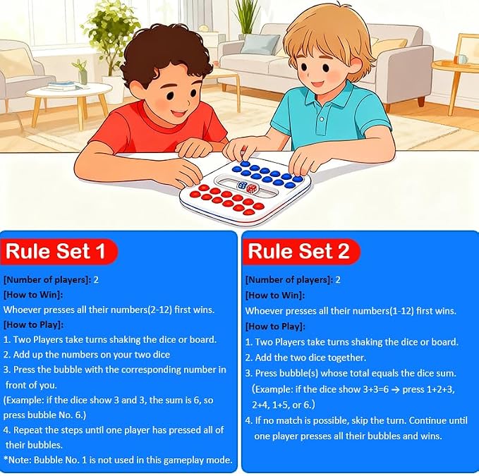 Pop Math Game Addition & Subtraction Game Learning Toys for Kids 5-7 | Preschool Kindergarten Classroom Must Haves Educational Toys, Learning Activities for 4 5 6 7 Boys Girls, 2 Player