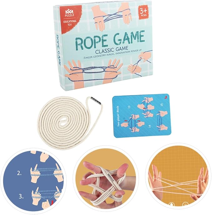 Yardwe Finger Rope String Finger Rope Game Hand Game Toy String for Boy Girl Toys