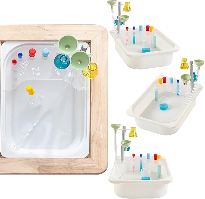bopoobo Sensory Lab Tray Set Montessori-Inspired Sensory Play The All-in-One Science Station for Curious Toddlers (Chemistry Tools - Tabletop Set)