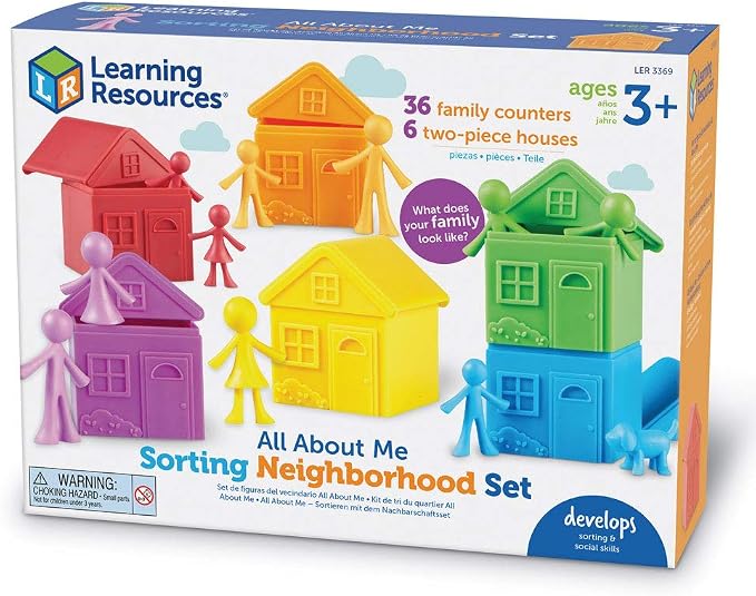 Learning Resources All About Me Sorting Neighborhood | Montessori Preschool Activities, Social Emotional Learning, Color Sorting and Counting , Fine Motor Toys, Toddler Gifts