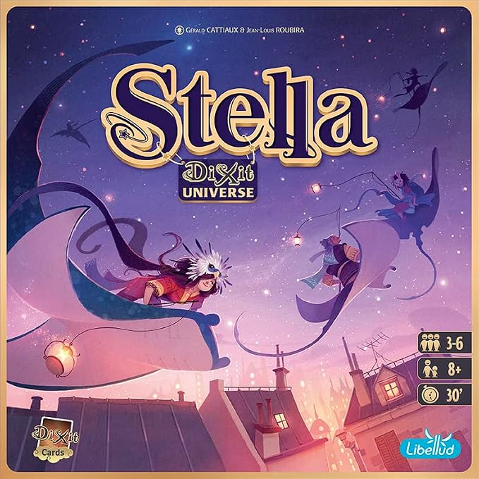 Asmodee Stella: Dixit Universe Board Game - Competitive Sky Exploration Image Association and Strategic Guessing, Fun Family Game for Kids and Adults, Ages 8+, 3-6 Players, 30 Min Playtime