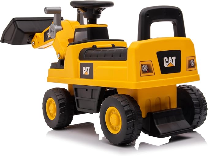 Best Ride On Cars CAT Front Loader Push Car – Licensed Caterpillar Ride-On Digger Toy for Kids with Rotating Bucket & Under-Seat Storage – Construction Vehicle for Toddlers