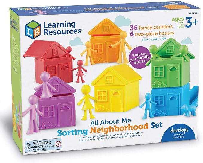 Learning Resources All About Me Sorting Neighborhood | Montessori Preschool Activities, Social Emotional Learning, Color Sorting and Counting , Fine Motor Toys, Toddler Gifts