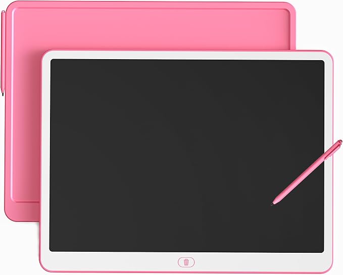 20inch LCD Writing Tablet with Stylus, Erasable Doodle Board Mess Free Drawing Pad for Kids, Car Trip Educational Toys Birthday Christmas Gift for 3 4 5 6 7 Girls Boy(Pink)