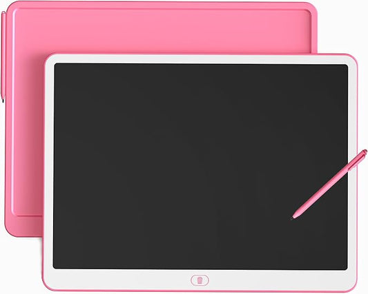 20inch LCD Writing Tablet with Stylus, Erasable Doodle Board Mess Free Drawing Pad for Kids, Car Trip Educational Toys Birthday Christmas Gift for 3 4 5 6 7 Girls Boy(Pink)