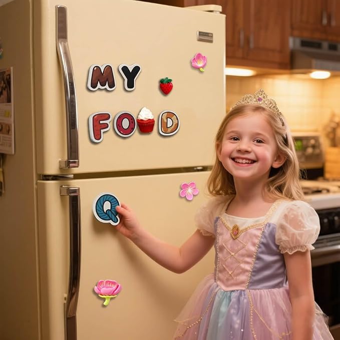 Magnets Letter for Kids 26 PCS Early Educational Learning Toy | Fridge Magnetic,Cute Refrigerator ABC Alphabet for Toddlers 1-3 ,Preschool Spelling Tool,Gifts