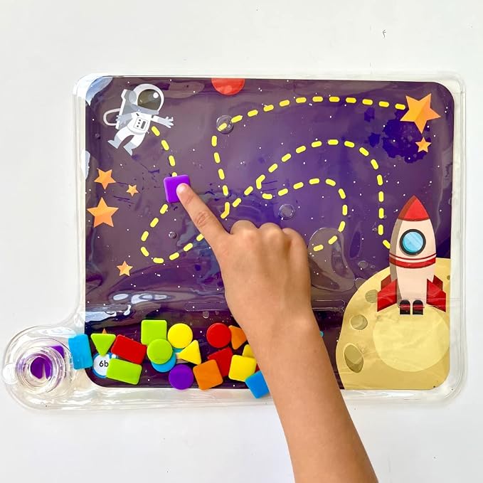 hand2mind Colors & Shapes Sensory Pad, 16 Activities, 24 Shapes, Ages 3+ | Occupational Therapy Toys, Fine Motor Toys, Toddler Sensory Toys, Calming Toys for Kids, Calm Down Corner Supplies