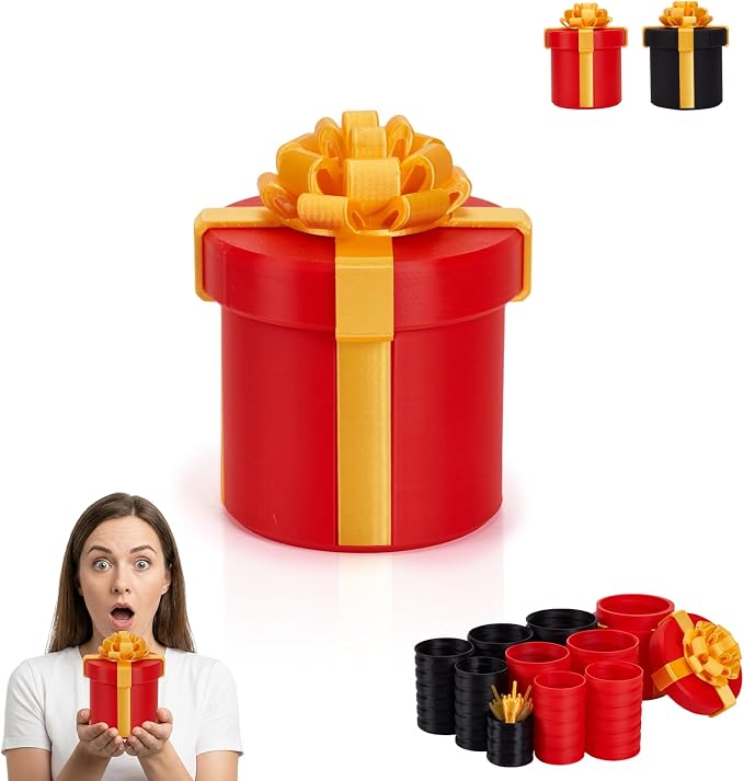4.72 in Gotcha Box, 3D Printed Prank Mystery Box for Men Women, Annoying Nesting Gift Boxes with La Puta Caja Broma, Surprise Birthday Gifts Prank Puzzles for Adults Best Friends Her/Him