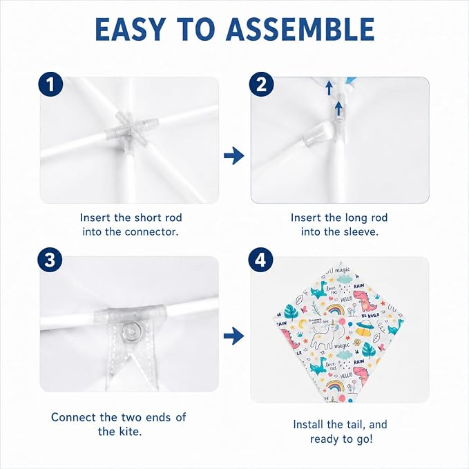 DIY Blank Kites for Kids, Bulk Kites for DIY Decorating Coloring, Kite Making Craft Kit with 10 Hand Grips with 98ft String, Easy to Fly Kite for Kids Aged 4+ Outdoor Activities