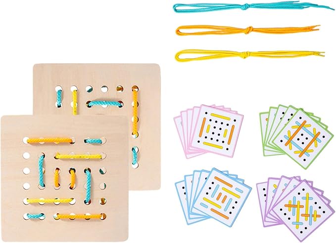Kids Valentines Gifts Rope Threading Game Creative Preschool Learning