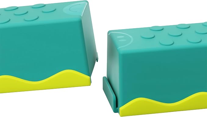 B. toys Balance & Hop Beams, Interlocking Balance Beam Set, Rainbow, Summer | 10 interlocking beam sections in rainbow colors for active play; stackable and compatible with matching sets; 3+ Years