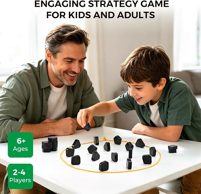 Magnetic Chess Game with Stones for Kids and Adults | Strategy Board Games for Family Game Night, Ages 6+