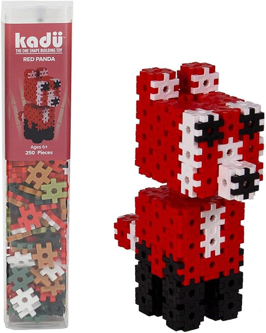 KADÜ 250 Piece Red Panda Set Kids Age 5+ Building Block STEM Toy | Creative Mini Sensory Construction Puzzle tiles - Open Ended Play Gift Boys + Girls - Classroom Homeschool Manipulatives