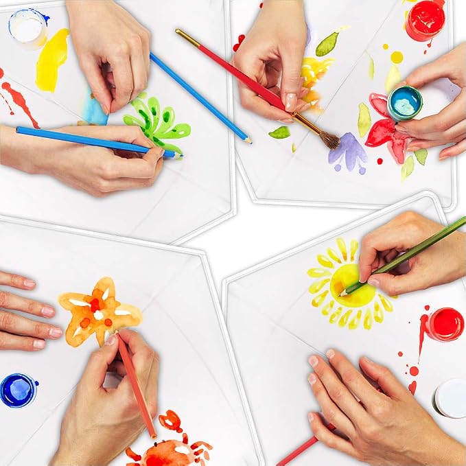 DIY Kites for Kids Kite Making Kit, Decorating Coloring Kite Party Pack | 35"*35" White Diamond Kites Kits Bulk for Boys and Girls