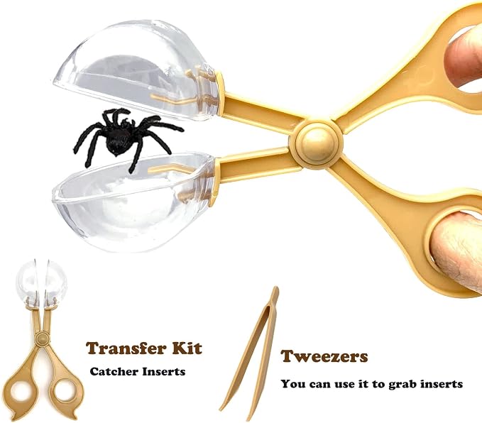 Bug Catcher Kit, Kids Bug Collection Kit, Outdoor Nature Explorer Kit with Tweezers, Magnifying Glass, Science Educational Kit, Bug Observation Container for Boys and Girls (Gold)