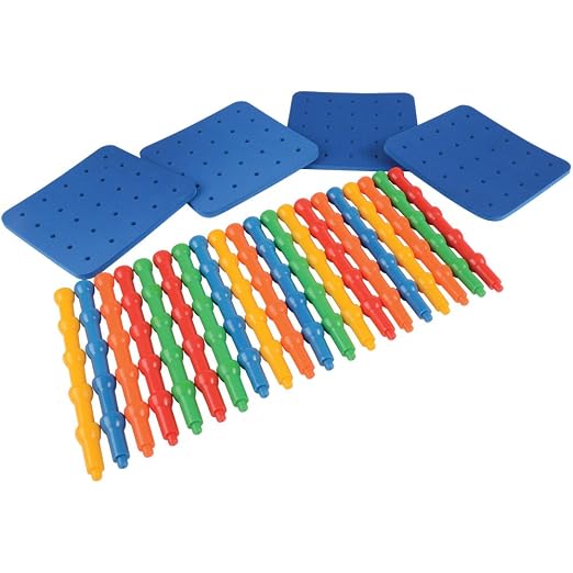 Constructive Playthings CPX-438 Giant Pegboard Set with 4 Pegboards and 100 Hold Tight Pegs