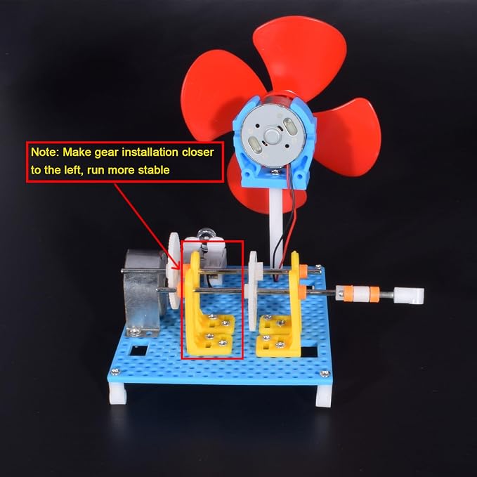 EUDAX DIY Dynamo Lantern Educational STEM Building Toy, Hand Cranked Power Generator,Generators Science Kit, Light Bulb Science Experiments Kits for Kids Age