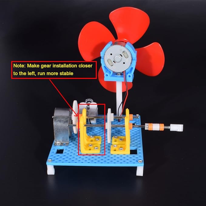 EUDAX DIY Dynamo Lantern Educational STEM Building Toy, Hand Cranked Power Generator,Generators Science Kit, Light Bulb Science Experiments Kits for Kids Age (Pack of 2)